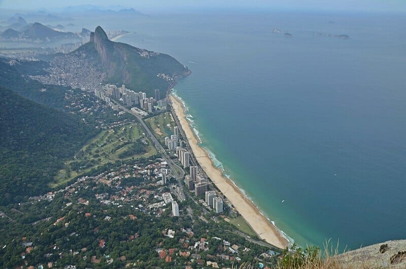 vista panorâmica do bairro de São Conrado, no RJ