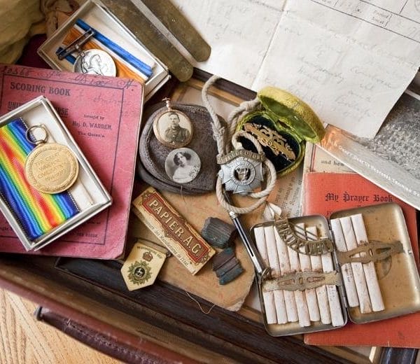 cápsula do tempo de soldado da primeira guerra mundial