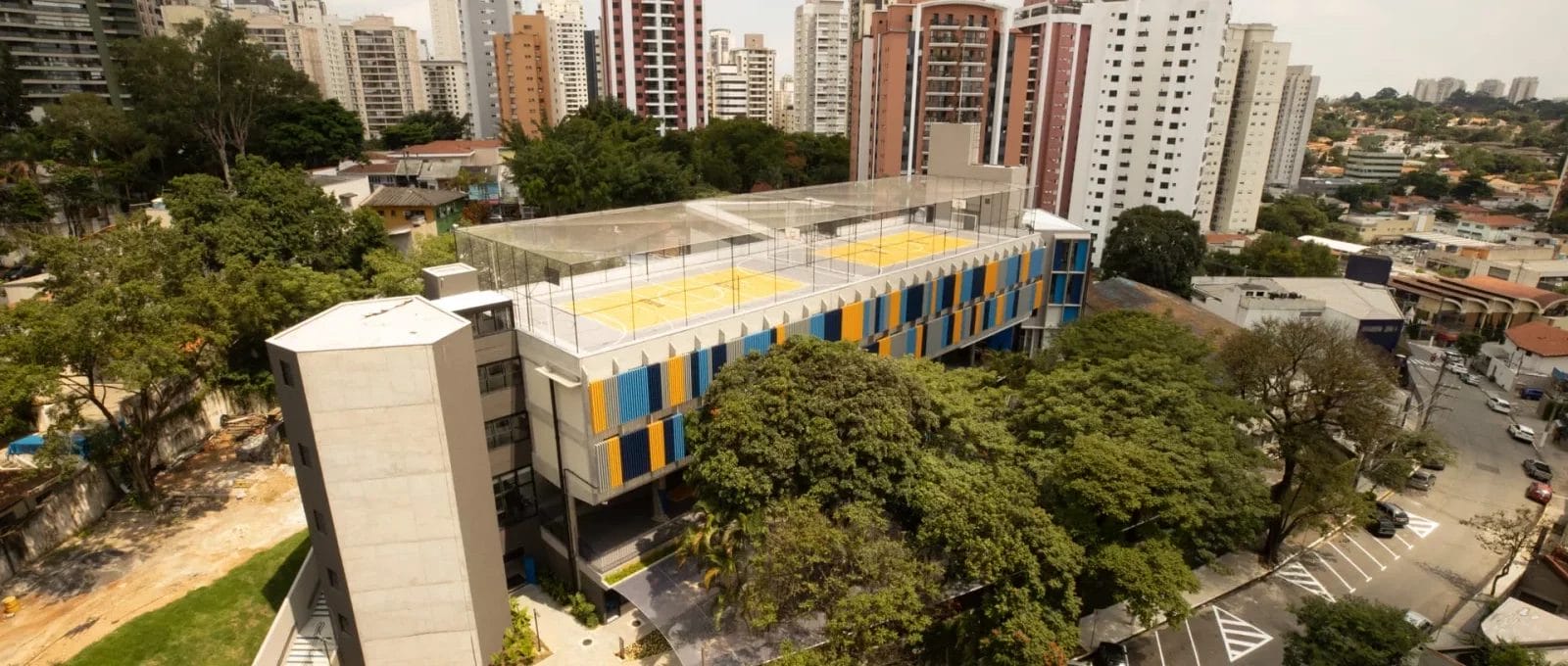 vista aérea da unidade do colégio etapa vila mascote