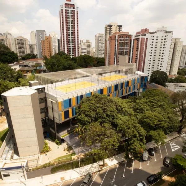 vista aérea da unidade do colégio etapa vila mascote