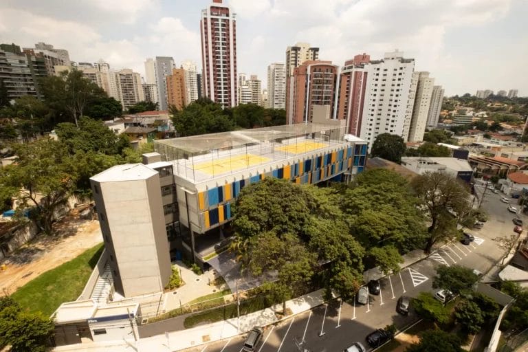 vista aérea da unidade do colégio etapa vila mascote