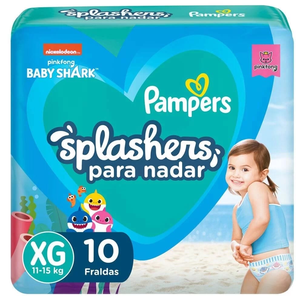 fralda pampers splashers para nadar