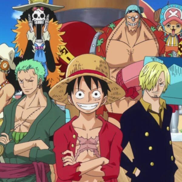 personagens do anime one piece, representando o conceito de 'animes para assistir em família'